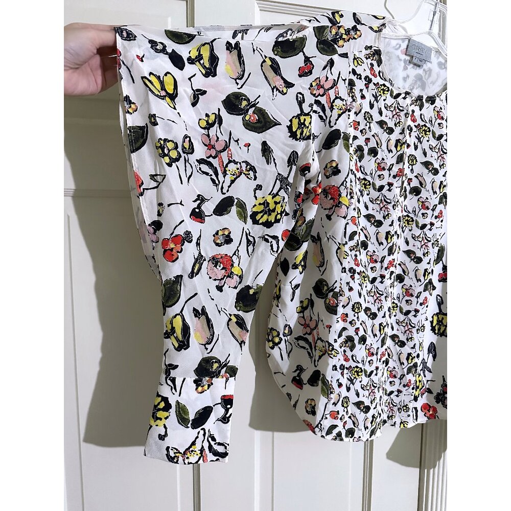 Grey By Jason Wu Flutter Open Sleeve Silk Shirt B… - image 8